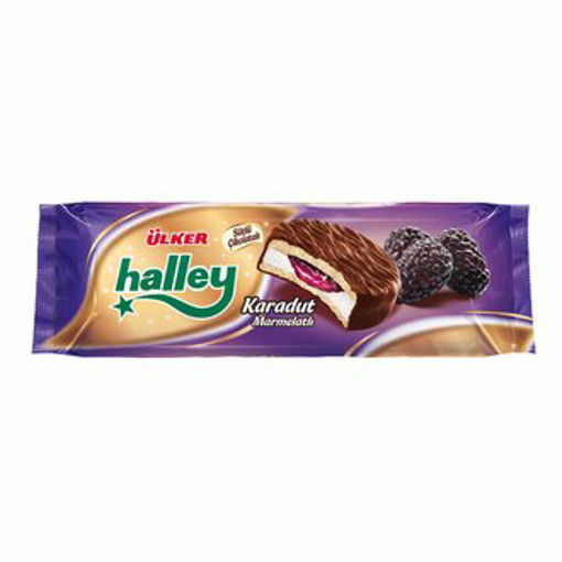 Ülker Halley Karadutlu Sandviç Bisküvi 236 Gr nin resmi