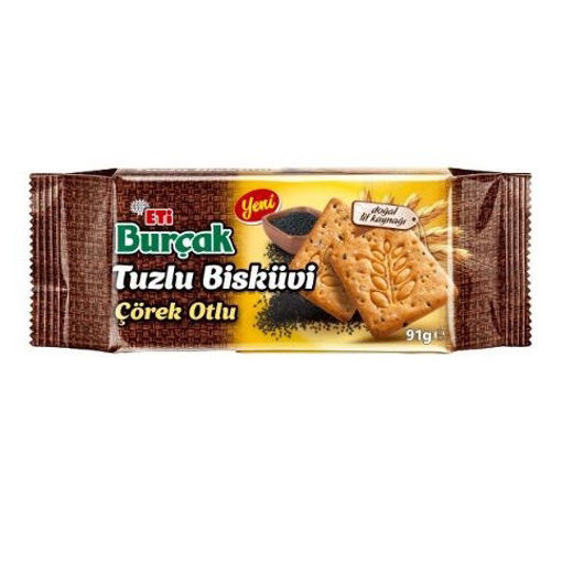 Eti Burçak Bisküvi Çörek Otlu 91 Gr nin resmi