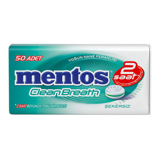 Mentos 2 Saat Clean Yoğun Nane Ferahlığı 21 Gr nin resmi