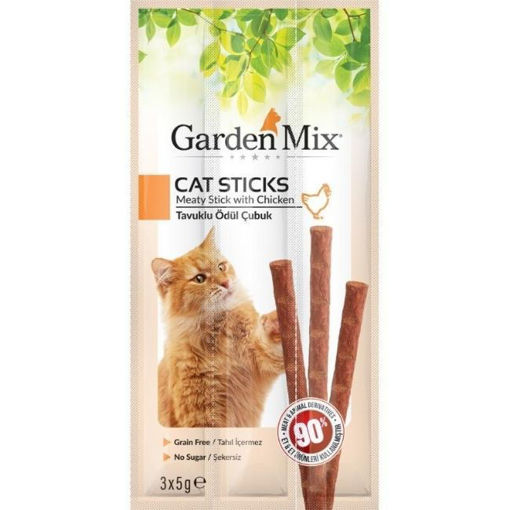 Garden Mix Tavuklu Kedi Stick Ödül 3x5gr nin resmi