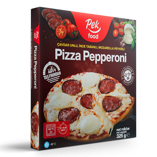 Pek Food Pizza Pepperoni 325Gr nin resmi