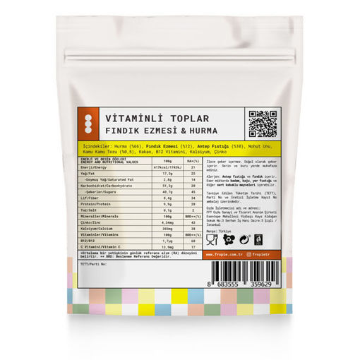 Fropie Fıstık Ezmeli Kids Vitamin Topları 80GR nin resmi