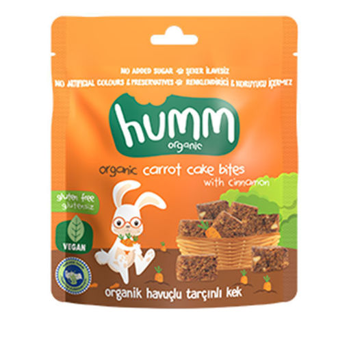 Humm Organik Havuçlu ve Tarçınlı Kek Glutensiz 30gr nin resmi