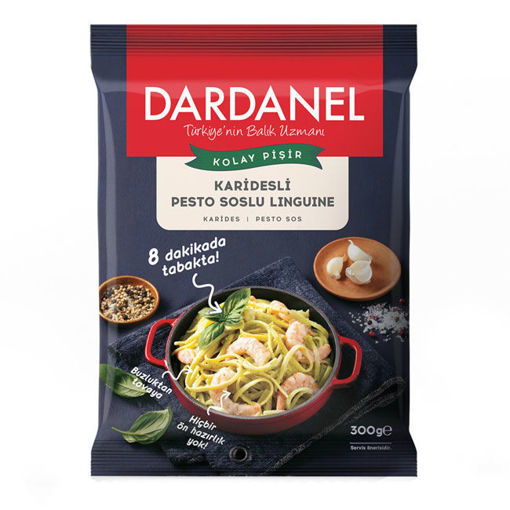 Dardanel Kolay Pişir Karidesli Pesto Soslu Linguine 300G nin resmi