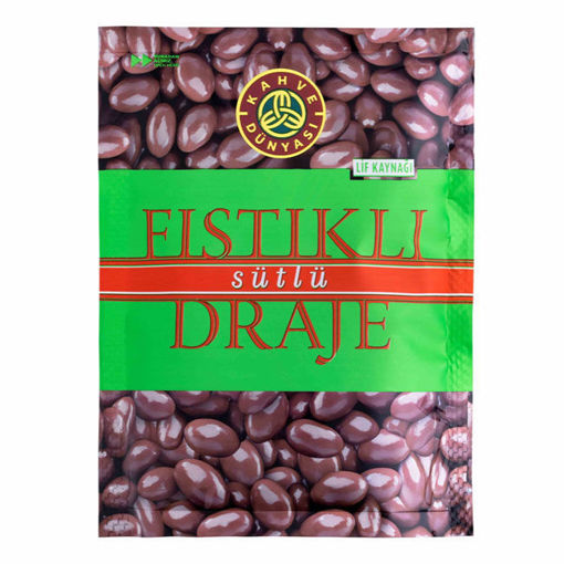Kahve Dünyası Sütlü Antep Fıstık Draje 60gr nin resmi