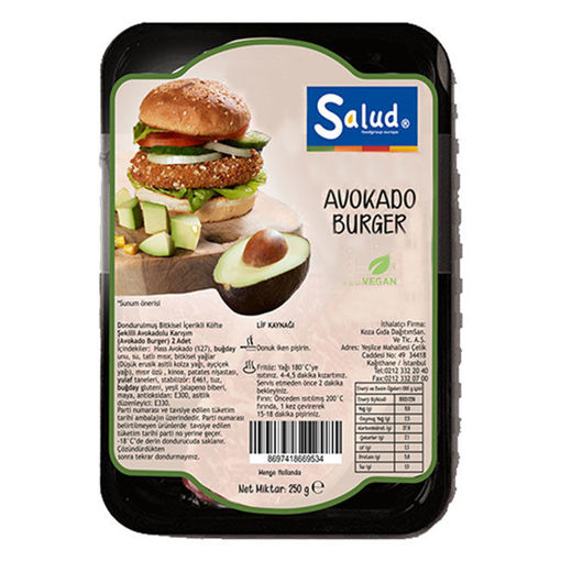 Salud Aperatif Avokado Burger 125X2 GR nin resmi