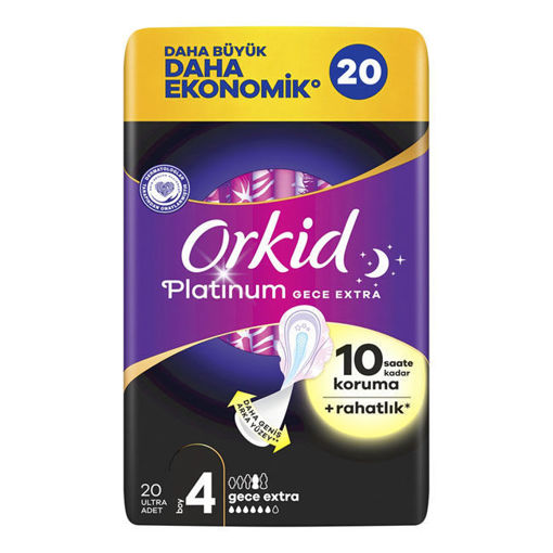 Orkid Platinum Hijyen Ped Gece Extra Süper Eko 20li nin resmi