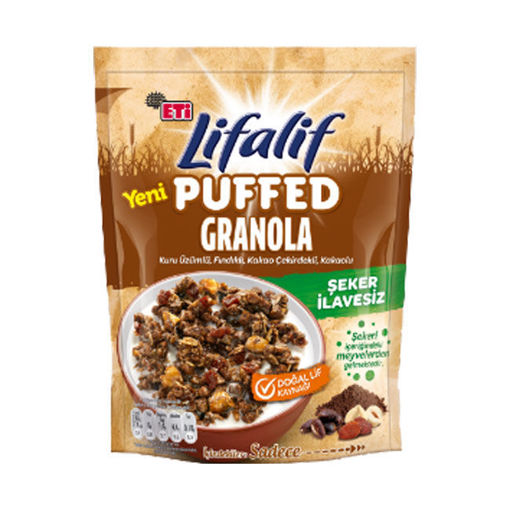 Eti Lifalif Puffed Granola Kakao 160G nin resmi