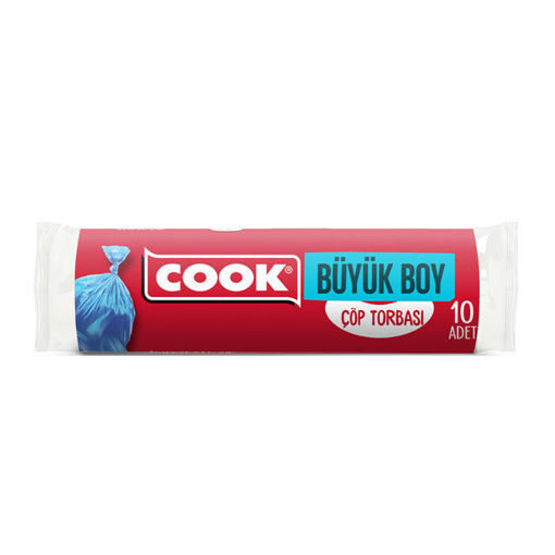 Cook Büyük Çöp Torbası Mavi 10 Yaprak Jelatinli nin resmi