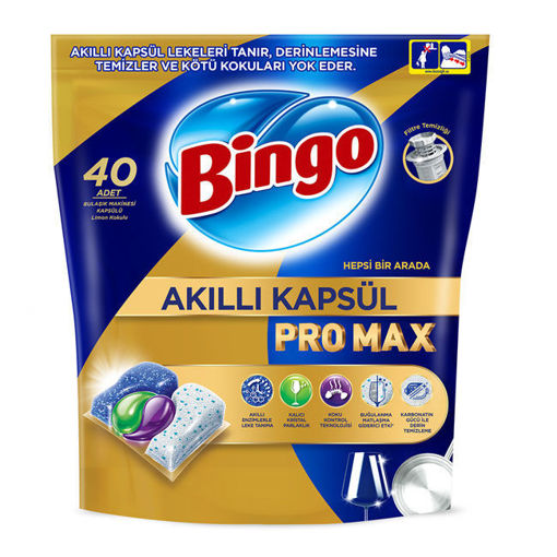 Bingo Akıllı Bulaşık Kapsülü Pro Max 40lı nin resmi