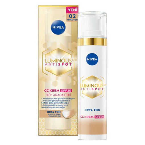 Nivea Luminous 630 Koyu Leke Karşıtı cc Orta Yüz Kremi 40ml nin resmi