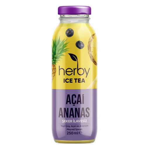 Herby Açai Ananas Ice Tea 250 ml nin resmi