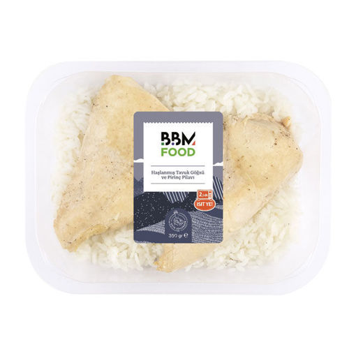 BbmFood Haşlanmış Tavuk Göğsüs Ve Pirinç Pilavı 350 Gr nin resmi