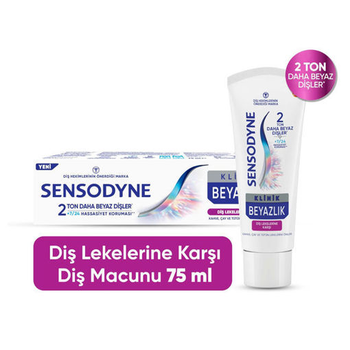 Sensodyne Klinik Beyazlık Diş Lekelerine Karşı 75ML nin resmi